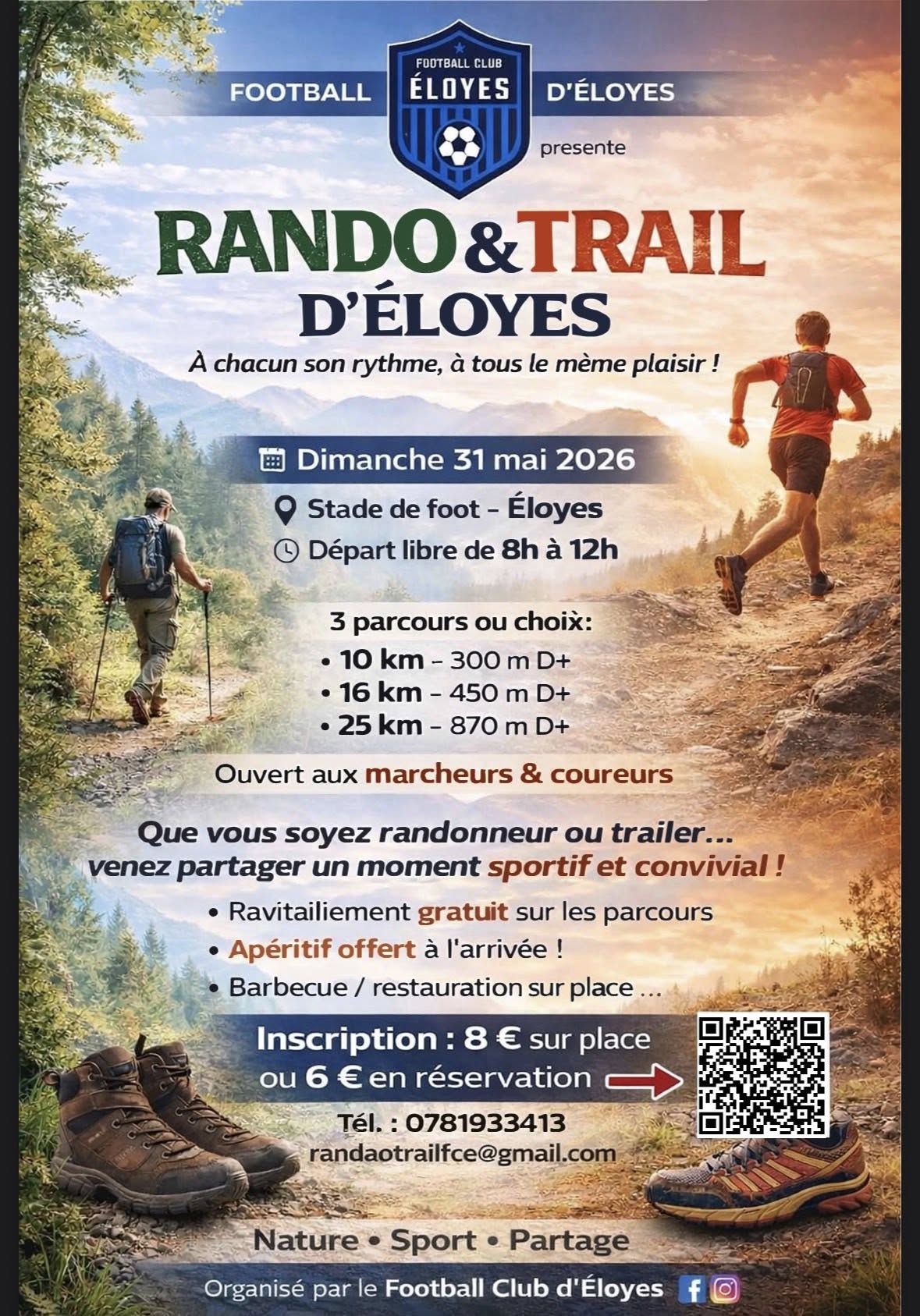 Les Amis du Sotré et leur joëlette présents à la rando trail d'Eloyes
